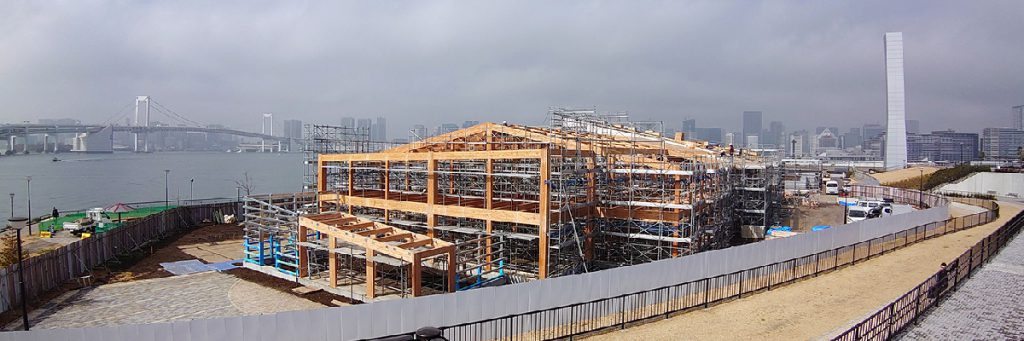 【豊洲ぐるり公園パークレストラン】建方完了です!