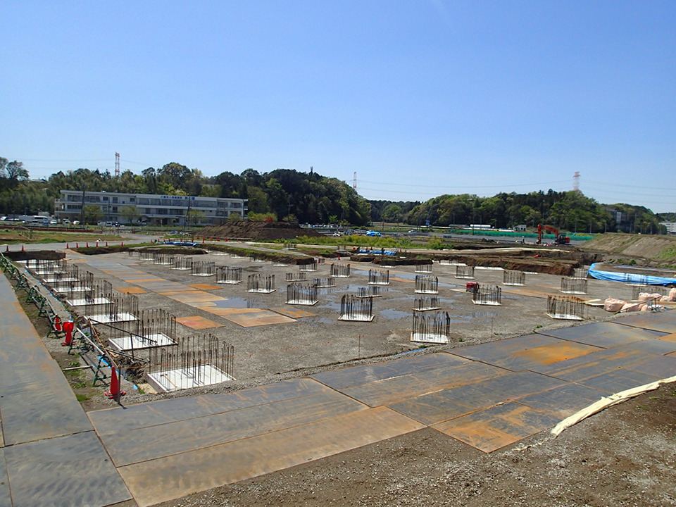 【道の駅しょうなん】鉄骨建方に向けて