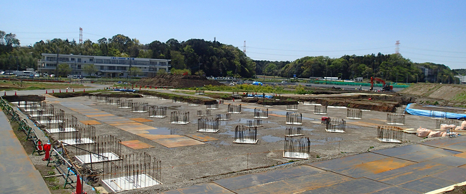 【道の駅しょうなん】鉄骨建方に向けて