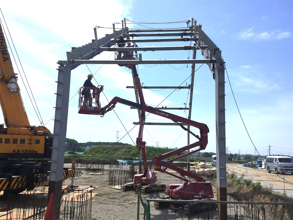 【道の駅しょうなん】鉄骨工事&建方開始