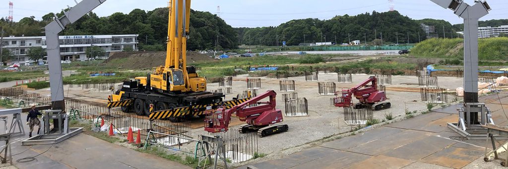 【道の駅しょうなん】鉄骨工事&建方開始