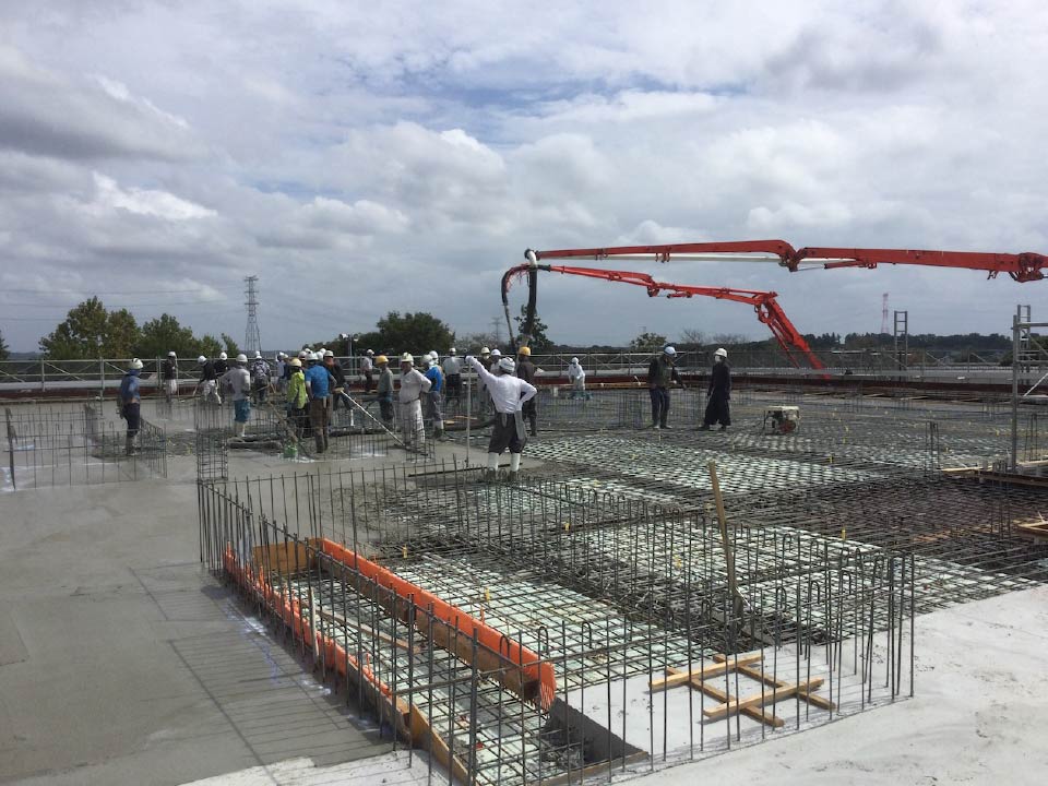 【柏市立田中小学校第一校舎建替工事】9月度現場進捗状況