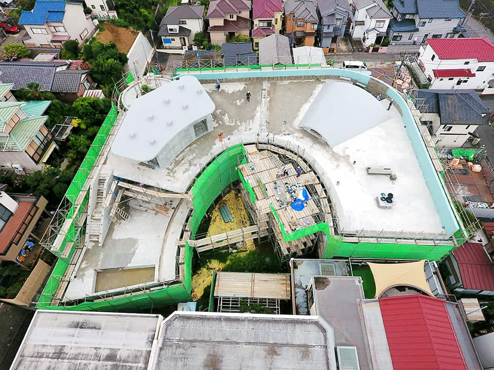 【柏みどりこども園】改築工事　7,8月の様子