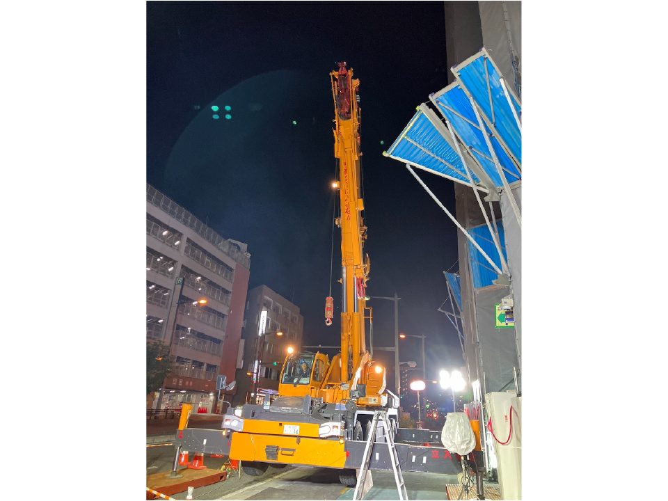 【柏市末広町事務所ビル】ありがとう。タワークレーン。