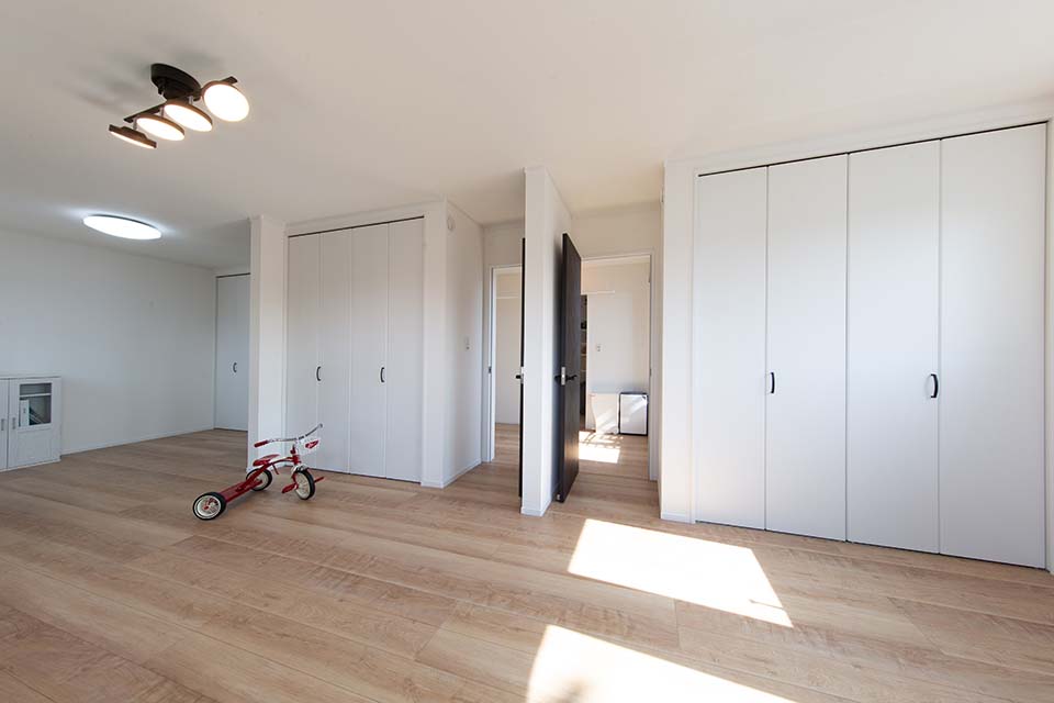 将来的に3部屋に分けられる子供部屋