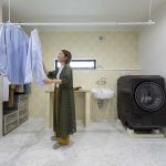 7畳の洗面脱衣室。「洗う～畳む～しまう」が1か所で完結できる優秀空間。
