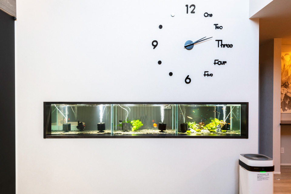 水槽にインテリア性をもたせる｜趣味と共存する間取り