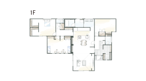 アクアリウムを2WAYで楽しめる間取り