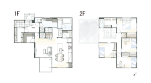 「繋がり」も「個」も両立！階段を中心とした回遊動線の間取り