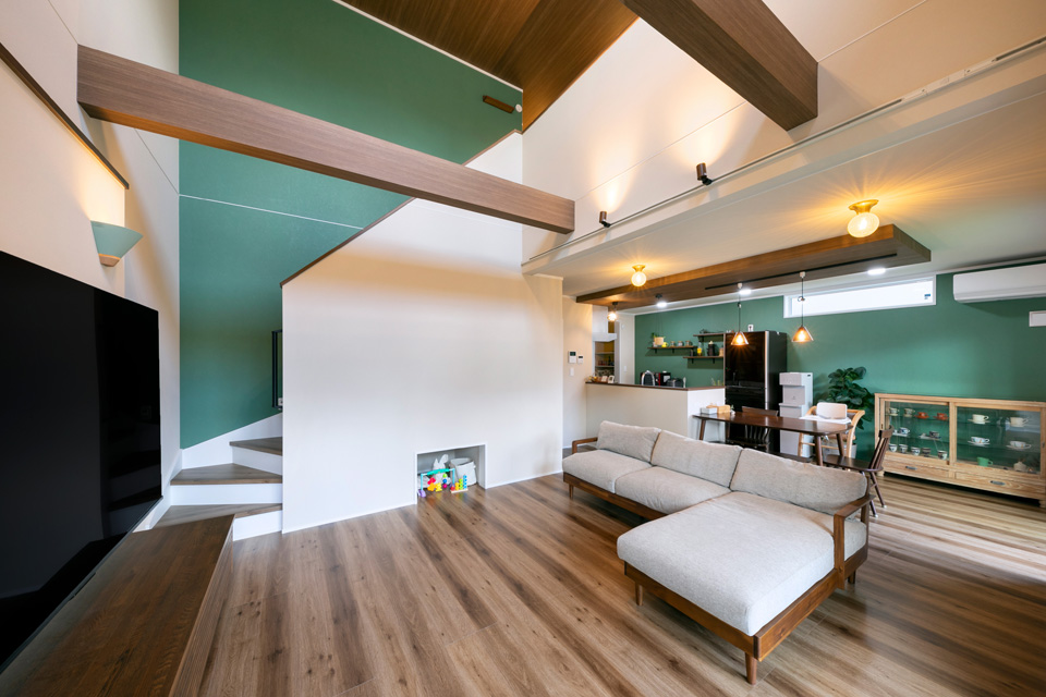 耐震×開放感｜趣味と家事を両立させる間取り