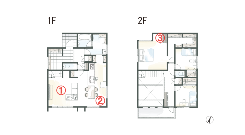 耐震×開放感｜趣味と家事を両立させる間取り