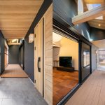 美しい大屋根の平屋風2階建て｜開放的なリビングの間取り