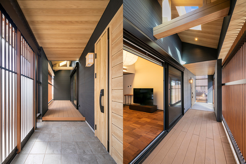 美しい大屋根の平屋風2階建て｜開放的なリビングの間取り