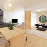 【富里市日吉台建築条件付き売地】参考プラン②：平屋内観パース