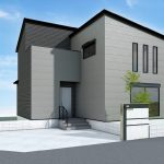【富里市日吉台建築条件付き売地】参考プラン①：2階建て外観パース