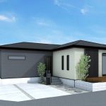 【富里市日吉台建築条件付き売地】参考プラン②：平屋外観パース